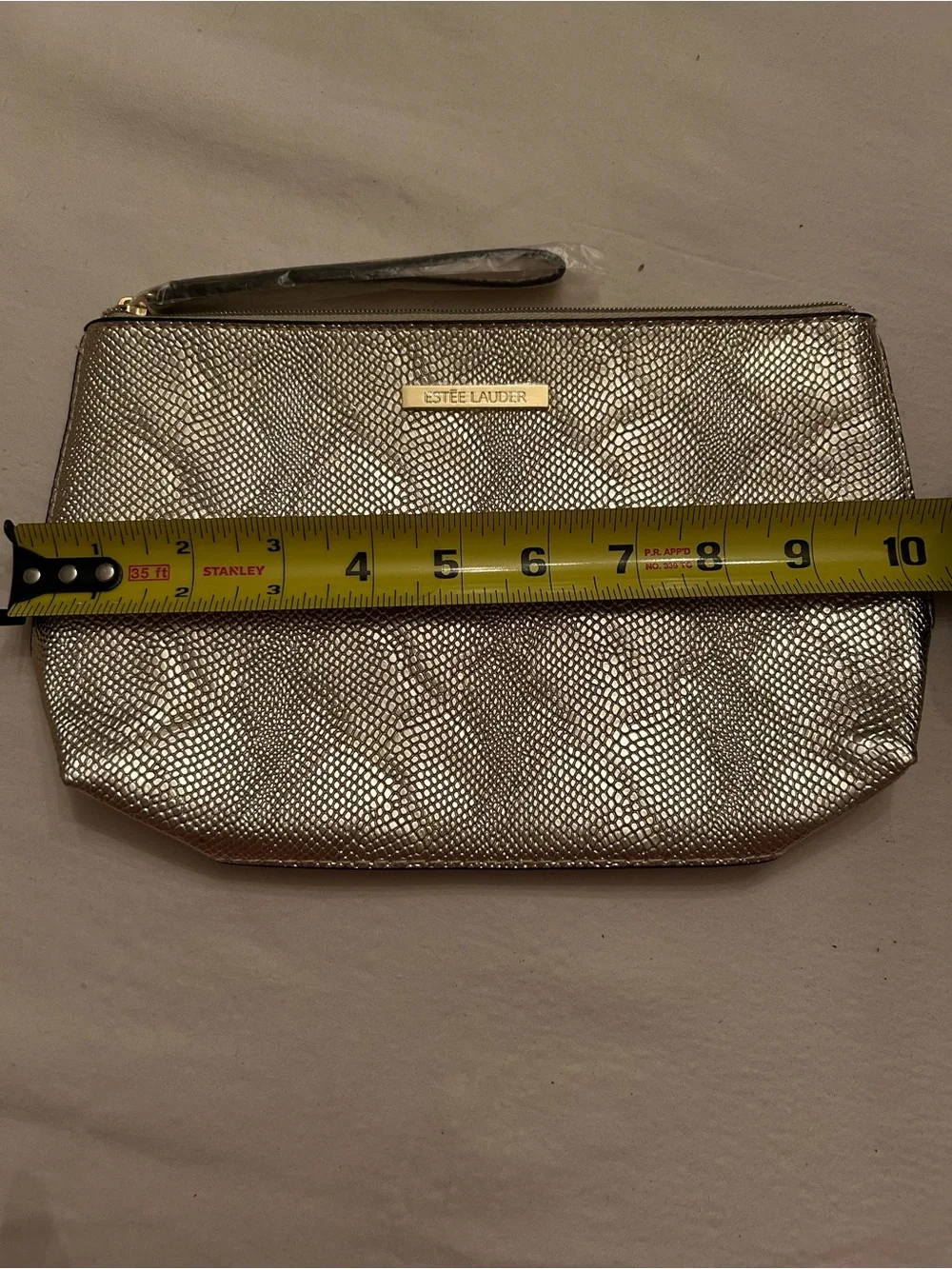 New Estée Lauder Metallic Gold  Pouch